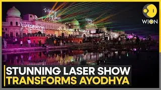 Ayodhya Laser Show: Ram Temple Illuminated by Spectacular Laser Show | WION