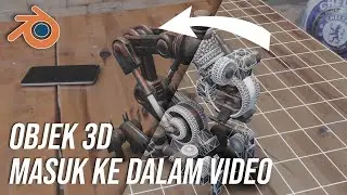 Gabungin 3d objek ke Live footage(3D camera track/3d compositing)