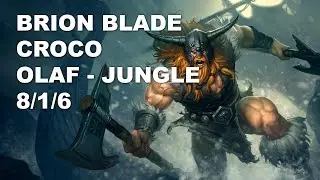 BRION BLADE Croco Jungle Olaf vs Lee Sin - KR Challenger Rank Game 10.7