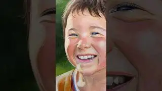 Portrait of a child using acrylic paint #art #acrylicpainting #drawing #portrait #painting