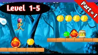 Jungle Castle run level 1-5 android gameplay. Jungle castle run game.