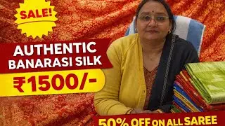 “Authentic Banarasi Silk Saree Sale 😍 | Just ₹1500 | 50% OFF!”|₹1500 में शुद्ध बनारसी सिल्क साड़ी 💥 