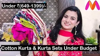 Best Myntra Kurta Set Haul, Cotton Kurta Palazzo Set, Embroidered Kurta, Floral Kurti For Jeans