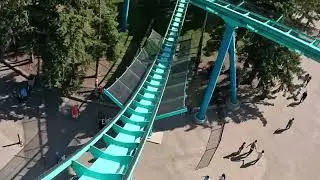 Leviathan Canadas Wonderland Front Row Fastest and Tallest Rollercoaster in Canada