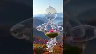 The Cutest Glass Robot with a Garden Inside 🌸🤖 #Robot #Nature #AIVideo #DigitalArt #Cute #Futuristic