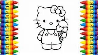 Как нарисовать Hello Kitty 🎀 | Рисование для детей: простые мультяшные раскраски