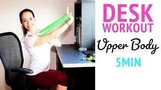 Quick Upper Body Workout at your Desk with Mini Resistence Bands   Fast Desk Workout