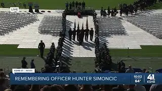 Presentation of colors at Ofc. Simoncic funeral