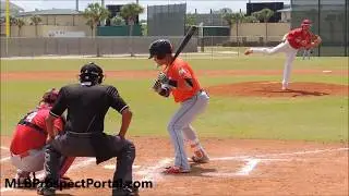 Isan Diaz (Marlins) vs. Sam Tewes (Cardinals) - 2018 MiLB ST