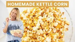 The BEST Homemade Kettle Corn - Just 4 Ingredients!
