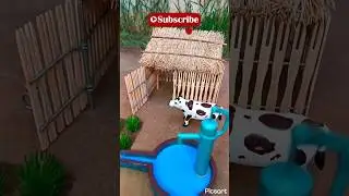 How to make shed roof mini project #viralvideo #youtubeshorts #funnyshorts #cow videos 🤪😏