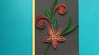 Quilling flower design using Comb| 