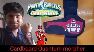 How to make power ranger time force Quantum  ranger morpher with cardboard