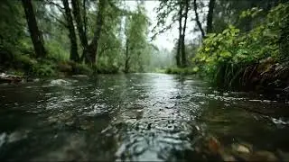 Soft Rain on a Calm River | Stress Relief, Sleep & Meditation