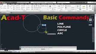 AutoCAD Tutorials, Basic commands - Line, Polyline, Circle, Arc (Basic Lesson)
