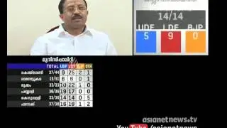 V Muraleedharan( BJP State President)  responses :  Kerala Local Body Election Result 2015