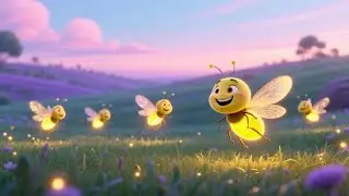 Five Little Fireflies Glow Bright | Counting Nursery Rhyme for Kids | Songs for Toddlers & Babies