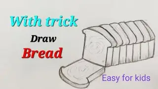 Bread drawing easy, breakfast food# draw bread easy, draw bakery product for EVS  # ब्रेड का चित्र