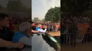 PM Modi receives a cheerful welcome upon his arrival at Koderma, Jharkand | #shorts