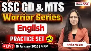 SSC GD & MTS Exams | English Practice Set Class | Ritika Ma'am