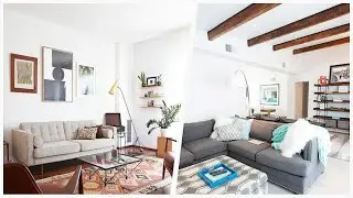 75 Mid-century Modern White Living Room Design Ideas You'll Love ☆