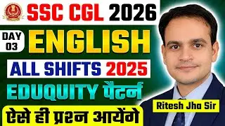 SSC CGL 2026 | English | Day-03 | Latest PYQ's | Best Tricks & Solution #ssccgl2026 #sscenglish #cgl
