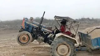 धार से बालू लाए 🚜 | छोटा ब्लॉक बनायाट्रैक्टर से बालू लाना | धार में कामधार में बालू काम | नया ब्ल