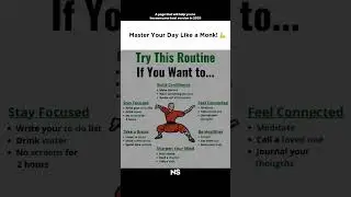 Master your daily routine like a monk #quotes #trending #motivation #routines