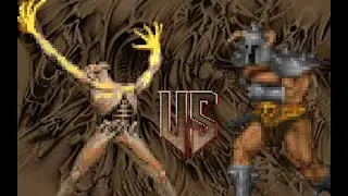 Arch-Vile vs Fighter - CROSSOVER FIGHT -  DOOM vs HEXEN Monster Infighting