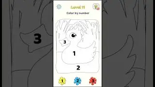 Color by number | Level 11 | DOP 3: Displace One Part #shorts #dop3 #colors #number #trending #duck