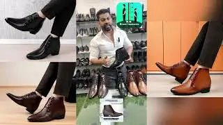 BXXY Men&rsquo;s Lace-Up Height Increasing Boots &ndash; 3.5 Inch Elevator Style