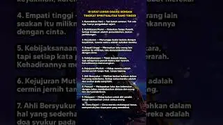 10 SIFAT LUHUR ORANG DENGAN TINGKAT SPIRITUALITAS TINGGI‼️#short #spiritualitas #sifatluhur