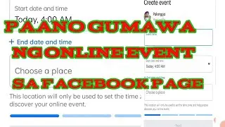 Paano gumawa ng online event sa Facebook page