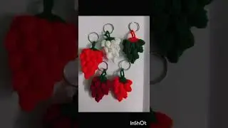 Handmade Colorful Grapes Keychain || Crochet Handmade Work ||#short.