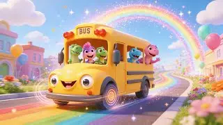 Magical Wheels on the Bus 🚌 | Rainbow Town Adventure 🌈 | Kids Songs & Nursery Rhymes