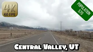 Driving Around Small Town Central Valley, Utah in 4k Video