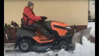 Husqvarna lawnmower snow plow - pług do odśnieżania