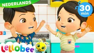 Handen wassen lied | Lellobee Nederlands | Kinderliedjes