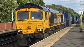 &ldquo;Christopher Hopcroft MBE 60 years of railway service&rdquo; 66749 4E39 with 30 containers 18;11 30/7/2025