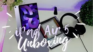 Asmr M1 IPAD AIR 5 2022 ( Purple )UNBOXING, 2ND GEN APPLE PENCIL + ACCESSORIES✨