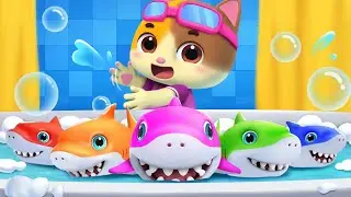 Baby Shark Doo Doo Doo Doo | Meowi Shark Song | Nursery Rhymes & Kids Song | Mimi and Daddy
