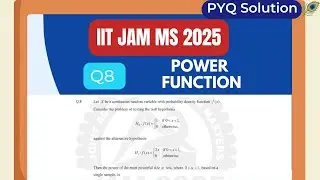 IIT JAM MS 2025 Q8 | Power of the Most Powerful Test