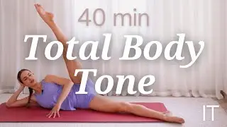 (ITA) Pilates Total Body Senza Carico sui Polsi | Allenamento Tonificante di 40 Minuti