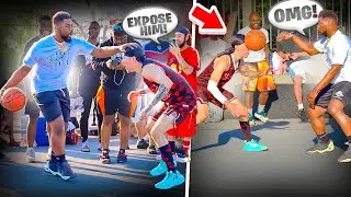 HEZI GOD EXPOSED ME.. TROLLING Real Hoopers At The Park Gone TERRIBLY WRONG! (5v5 Basketball)