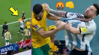 ANGRY MOMENT🤬👊 Messi Fight vs Australian Player in Match Argentina