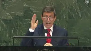 Cuban FM Bruno Rodr&iacute;guez at the U.N. debate on the U.S. Blockade of Cuba