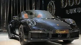 Black Porsche 911 Turbo S 992 Cabriolet with Heritage Design Package @douradoluxurycars