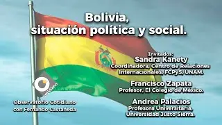 Bolivia, situación política y social. Observatorio Cotidiano con Fernando Castañeda