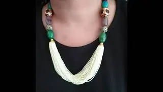 Multi-Stone Seed Bead Necklace | Jaipri | Necklace | Ethnic Necklace | Western Jewelry