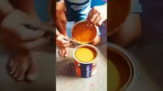 Golden brown colour mixing #homedecor #wallpaiting #wallartideas #ytshorts #shortvideo #goldenbrown